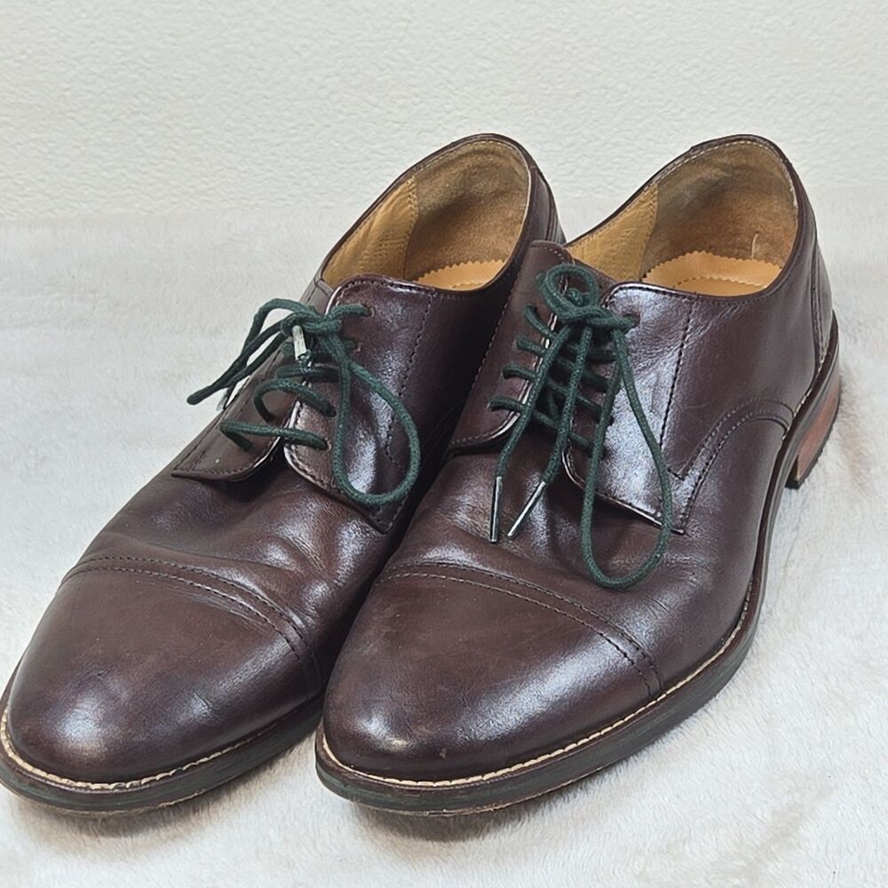 Florsheim Comfortech Brown Leather Cap Toe Oxford Men's Dress Shoe 9.5 M